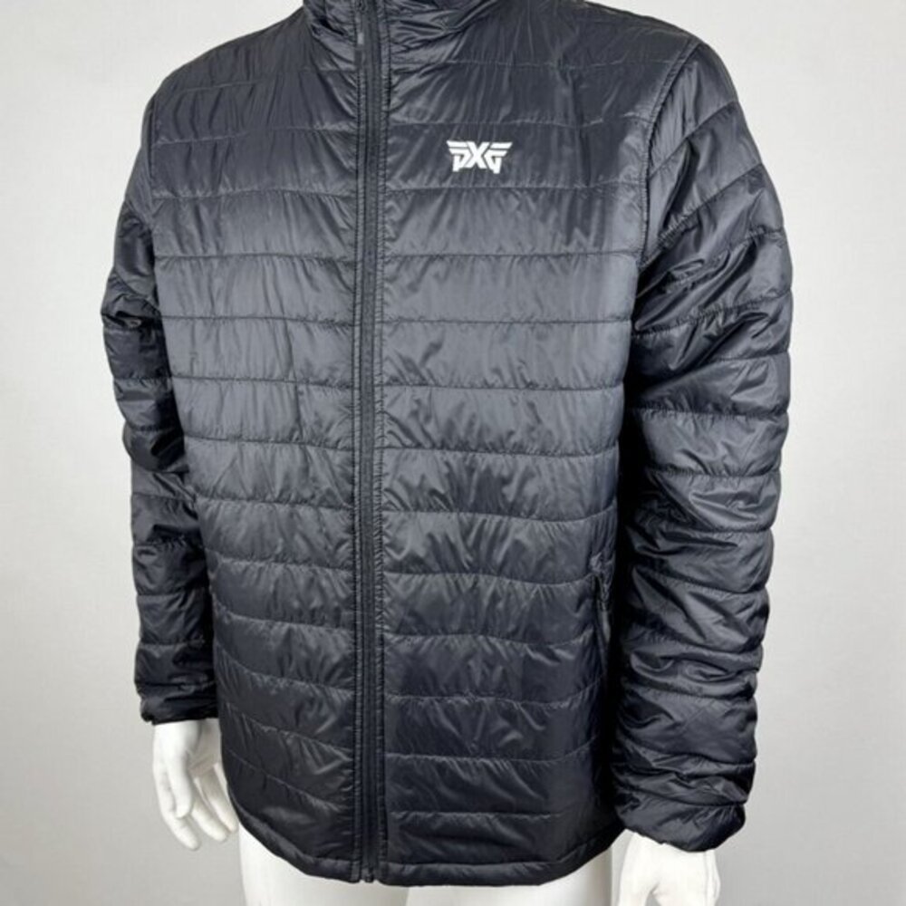 Independent Trading Company Puffer Jacket Mens XL EUC Lightweight Full Zip Black - Picture 14 of 16